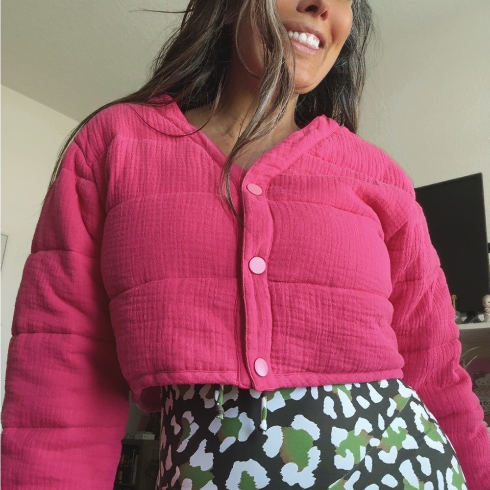 Le Lis Fuchsia Puffer Jacket